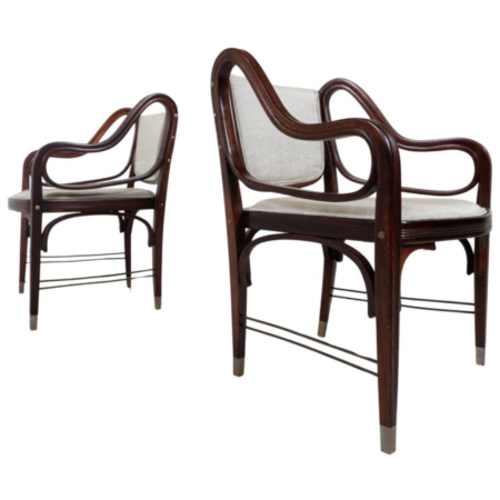 Pair of Armchairs "412" by Otto Wagner for J&J Kohn, Austria,1900s