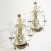 Pair of Silver Wrought Iron And Glass Wall Lights by Banci, Italy, 1940s - Image 6