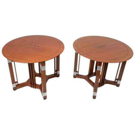 Pair of Round Side Tables, Decoforma series by Schuitema, 1980s