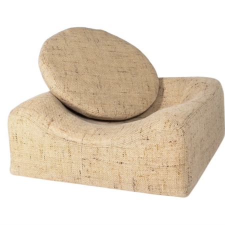 Mid-Century Modern Low Armchair, Orignal Upholstery, 1960s