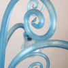Murano Blue Glass Chandelier - 5 Arms Of Light, 1940s - Image 7