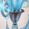 Murano Blue Glass Chandelier - 5 Arms Of Light, 1940s - Image 6