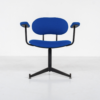 Mid-Century Modern Bleu Swivel Desk Chair