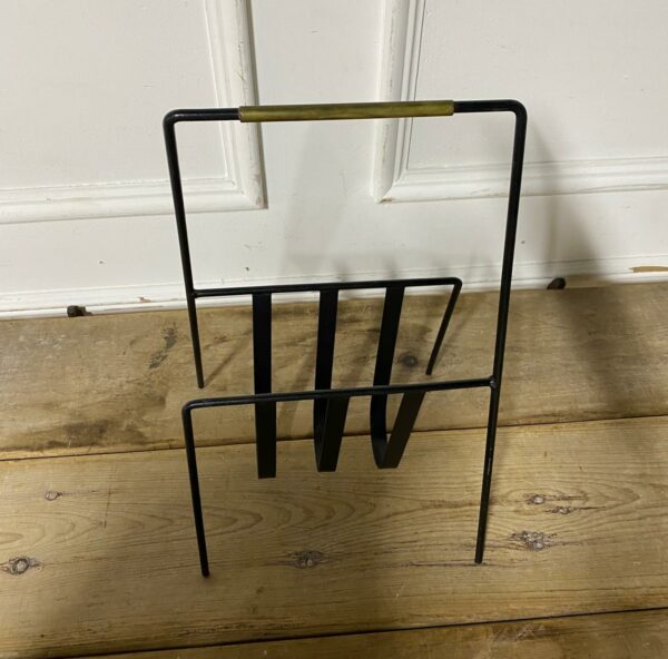 1950s French Metal Magazine Rack