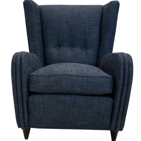 Mid-Century Modern Paolo Buffa Blue Fabric Armchair