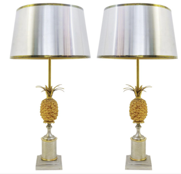 Pair Of Pineapple Lamps Jansen Style