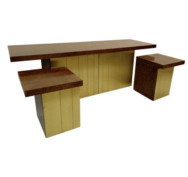 Set of Credenza and Nightstands by Luciano Frigerio