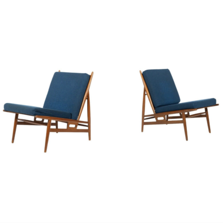 Mid-Century Modern Pair of Armchairs by Isa, Italy, 1960s