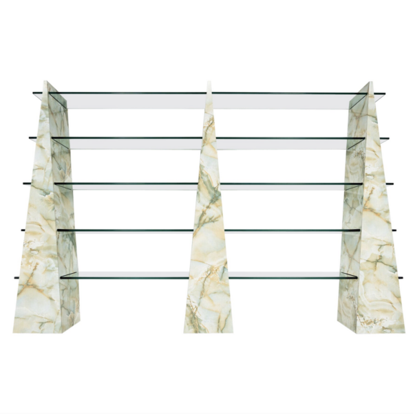 Mid-Century Modern Shelve, Stone and Glass, 1970s