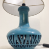 Mid-Century Blue Ceramic Table Lamp - Image 9