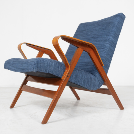 Mid-Century Modern Pair of Armchairs by Frantisek Jirak for Tatra, 1950s - New Uphostery