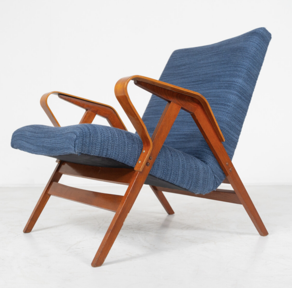 Mid-Century Modern Pair of Armchairs by Frantisek Jirak for Tatra, 1950s - New Uphostery