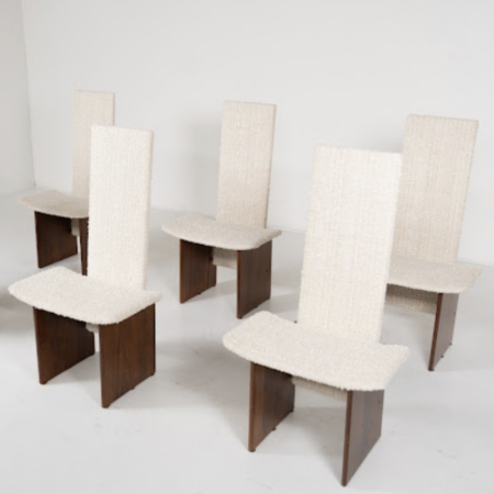 Mid-Century Set of 6 "Kazuki" Chairs by Kazuhide Takahama for Gavina