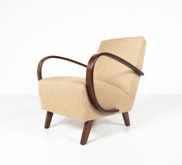 Pair of Bentwood Armchairs by Jindrich Halabala, Czech Republic 1940s