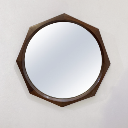Mid-Century Modern Italian Wooden Mirror, 1960s
