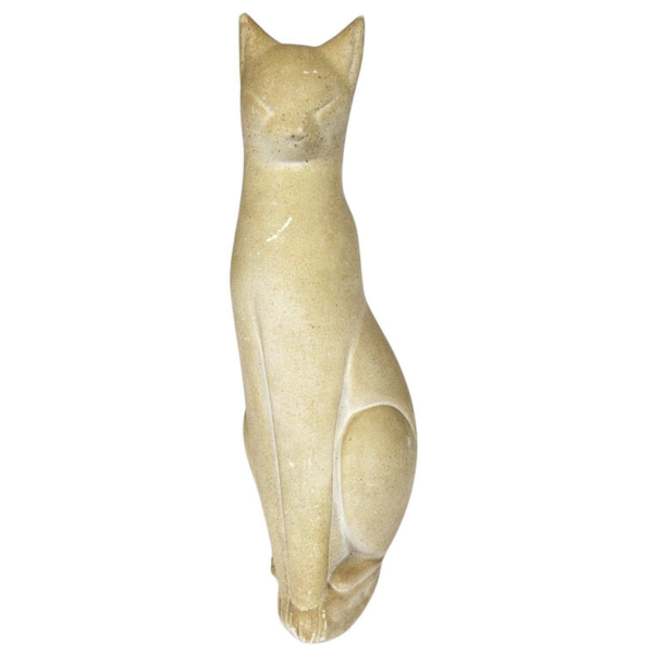 Cat Plaster Sculpture Signed J Nam, Pseudonym Of Jacques Lehmann (1881-1974)