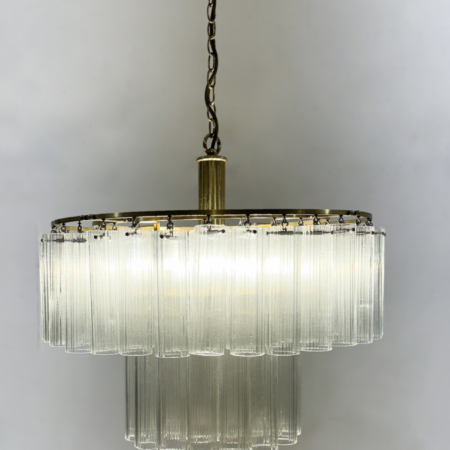 Tube Chandelier, Murano Glass, 1970s