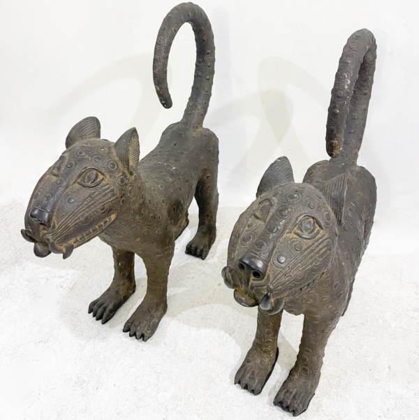 Pair of Leopards Sculptures