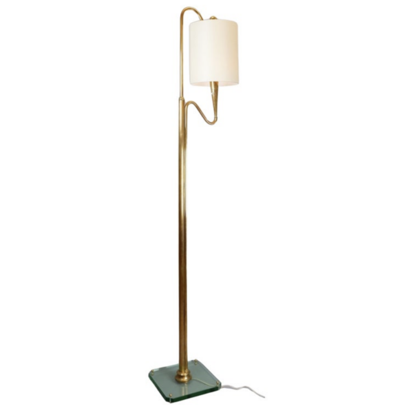 Brass and Glass Floor lamp - Italy