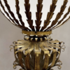 Mid-Century Floor Lamp, Gold Metal and Opaline Glass - Image 2