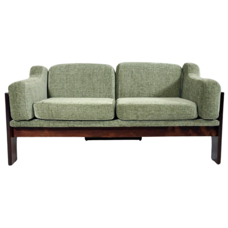 Mid-Century Two Seater Sofa Oriolo by Claudio Salocchi for Sormani Wood