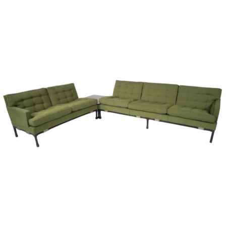 Mid-Century Modern Green Modular Sofa, Italy, 1970s - Orignal Upholstery