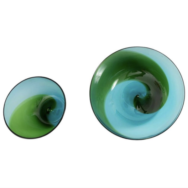 Tapio Wirkkala, Pair of "Korean" Centers for Venini, Murano Glass, 1966