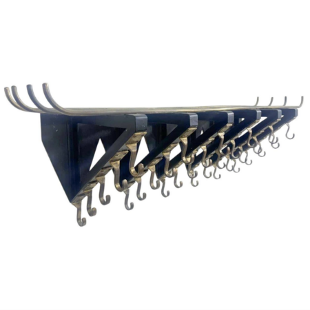 Large Mid-Century Modern Coat rack, Brass, 1970s - 2 available