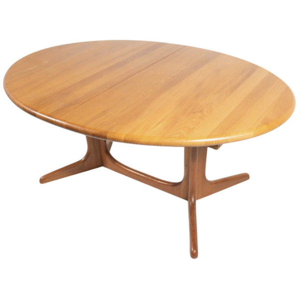 Mid-Century Modern Scandinavian Extendable Dining Table