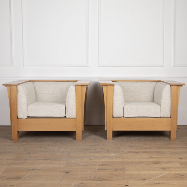 French Armchairs, 1950s, reupholstered