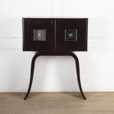 Art Deco 1930s Cocktail Cabinet, Relacquered