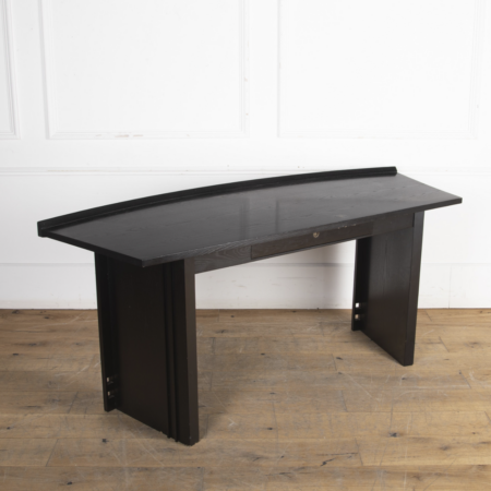 Arts and Craft Style Desk, Black Tinted Oak, 1940s