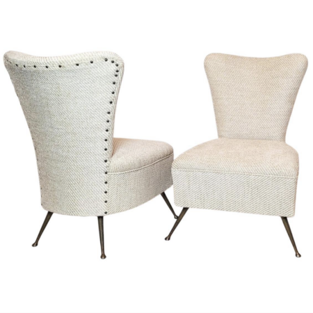 Pair Of Small Armchairs - New Upholstery