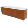 Mid-Century Modern Sideboard, Wood and marble, Italy, 1970s
