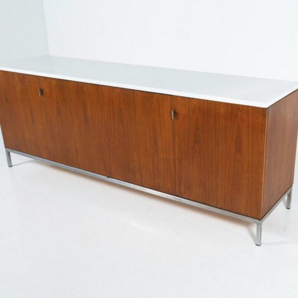 Mid-Century Modern Sideboard, Wood and marble, Italy, 1970s - Image 4