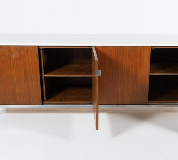 Mid-Century Modern Sideboard, Wood and marble, Italy, 1970s - Image 9