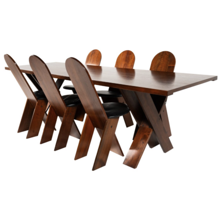 Mid-Century Modern Dining Set by Marco Zanuzo for Poggi, Italy, 1970s