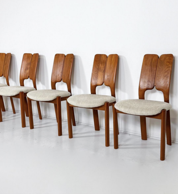 Mid-Century Modern Set of 6 Scandinavian Chairs, 1960s - Image 8