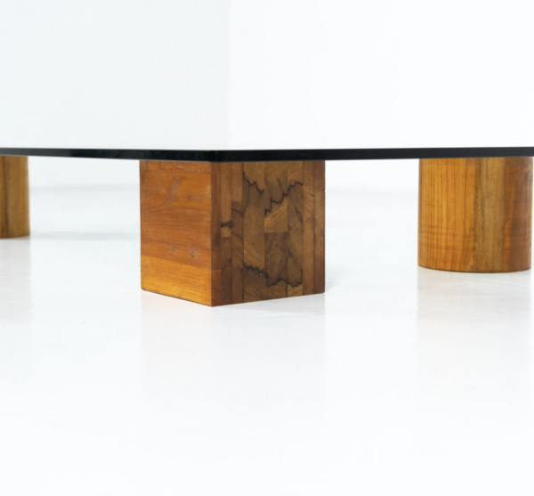 Contemporary Coffee Table, Wood and Glass, Italy - Image 6