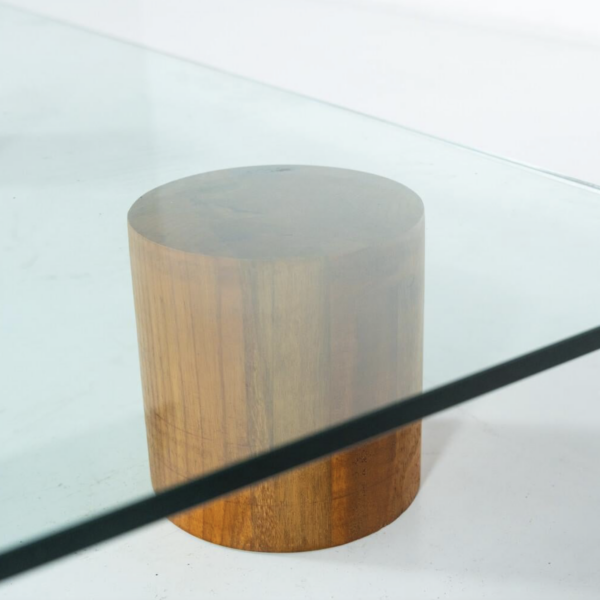 Contemporary Coffee Table, Wood and Glass, Italy - Image 4