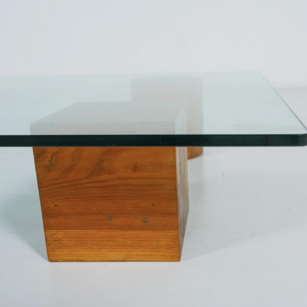 Contemporary Coffee Table, Wood and Glass, Italy - Image 3