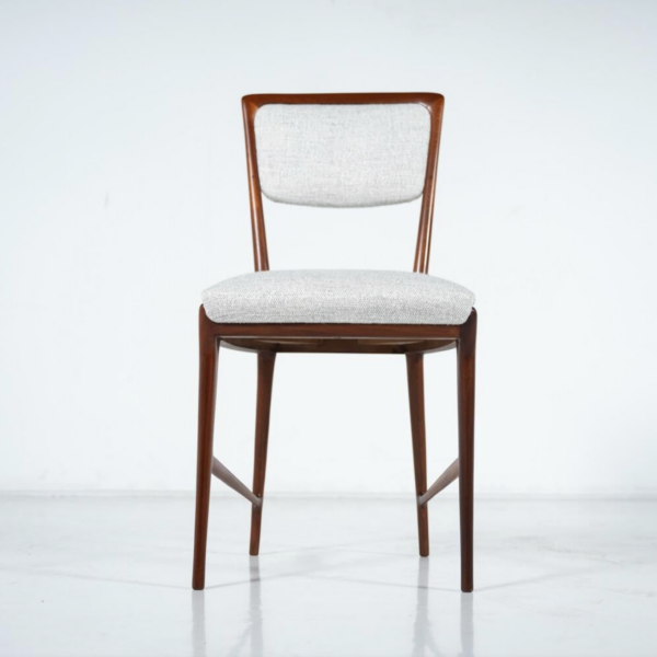 Set of 12 Chairs attributed to Ico Parisi, Wood and Fabric, Italy, 1960s - Image 8