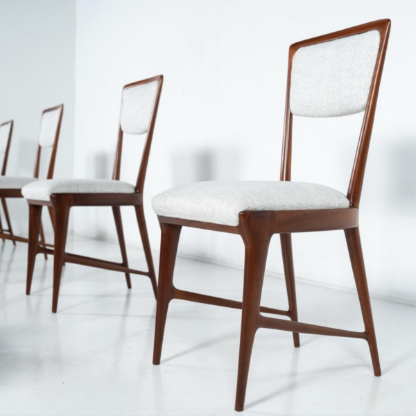 Set of 12 Chairs attributed to Ico Parisi, Wood and Fabric, Italy, 1960s - Image 6