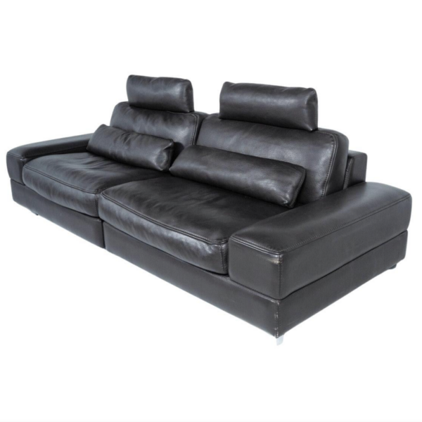 Roche bobois Sofa, Black Leather