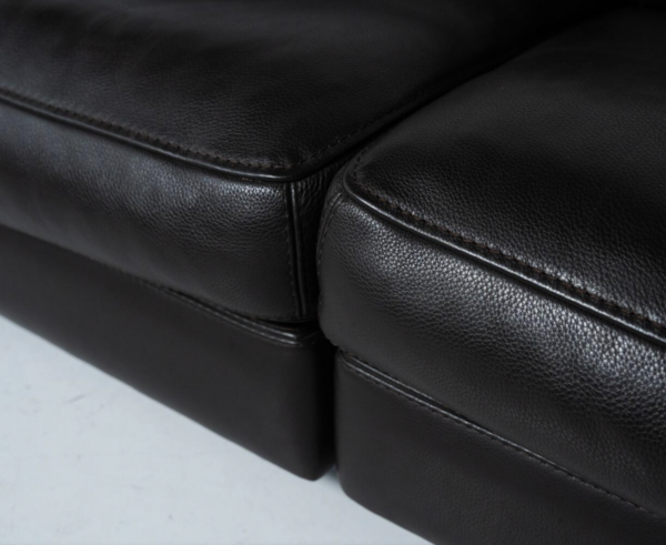 Roche bobois Sofa, Black Leather - Image 7