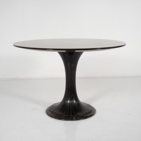 Mid-Century Modern Dining Table, Wood and Marble, 1960s