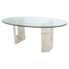 Mid-Century Modern Travertine Dining Table by Carlo Scarpa, 1970s