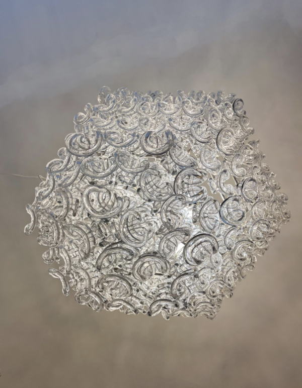 Mid-Century Modern Chandelier by Angelo Mangiarotti for Vistosi, 1970s - Image 3