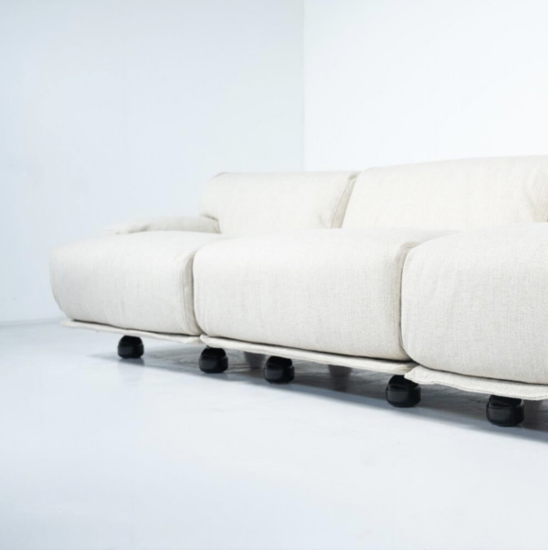 Modular Fiandra Sofa 3-Seater by Vico Magistretti, Cassina - New Upholstery - Image 3