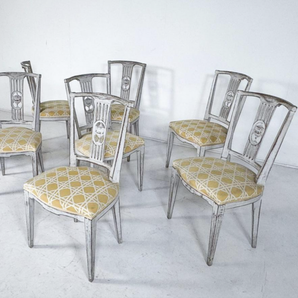 Set of 10 Gustavian Style Dining Chairs - Image 5